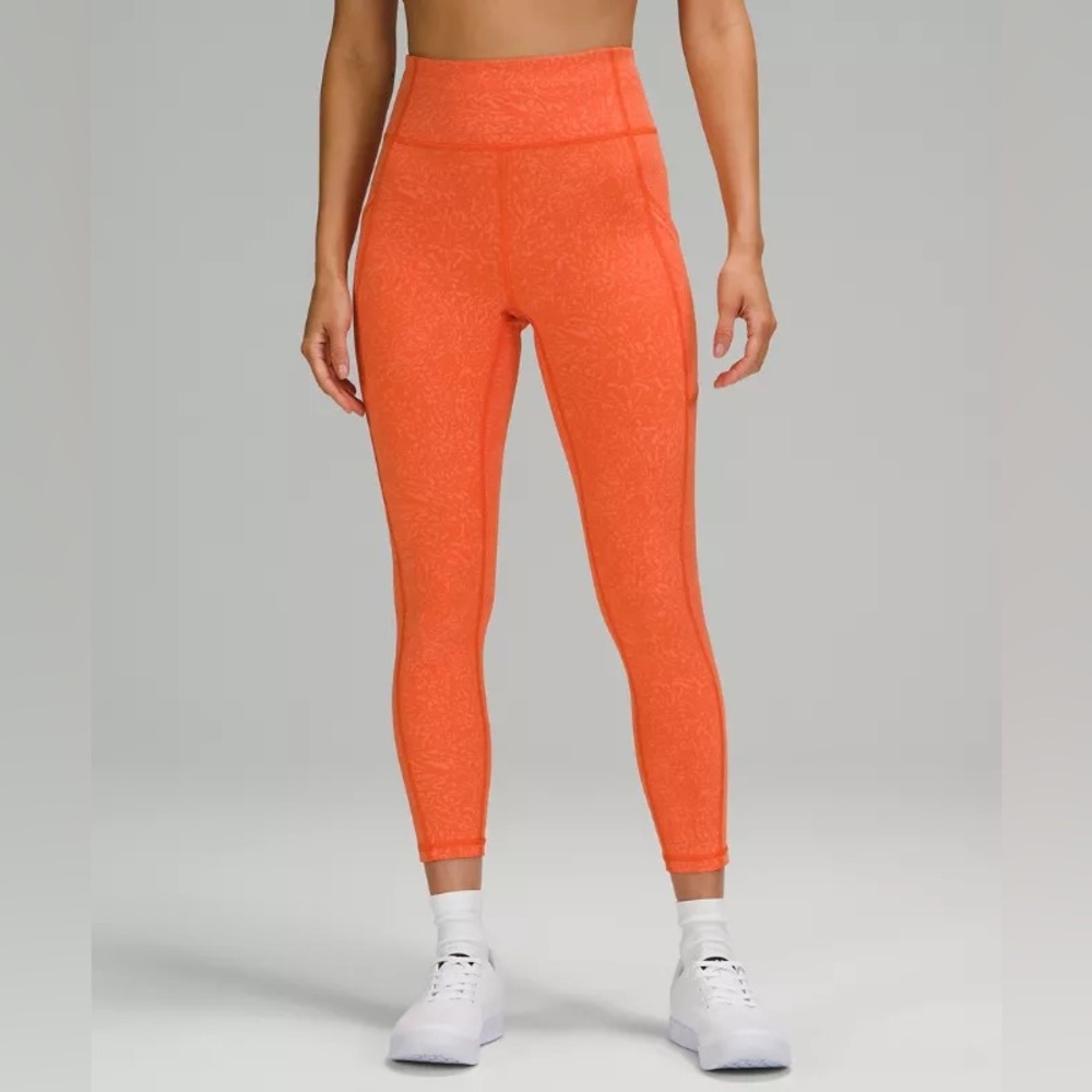 NWT Lululemon Invigorate HR Tight 25" Orange Leggings